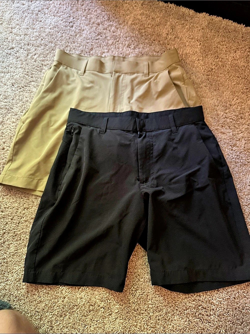 Fabletics Golf Shorts in Black & Tan Like New